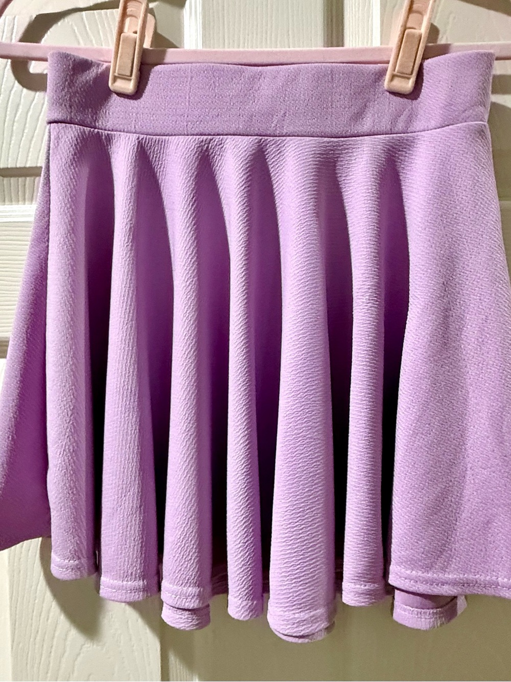 Lilac Pleated Skater Skirt - Women